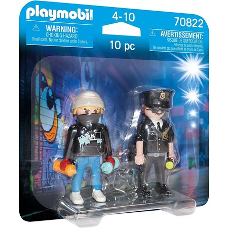 Playmobil duo pack polícia e vândalo