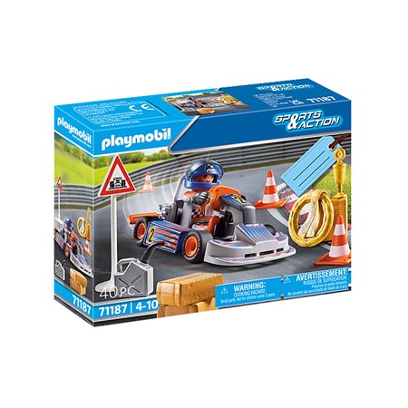 Playmobil esportes e kart de corrida de ação