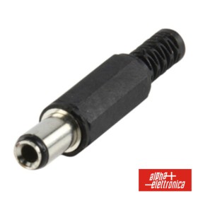 Ficha Alimentação Dc Fêmea C/ Guarda Cabo 6.3-3.1Mm 10Mm