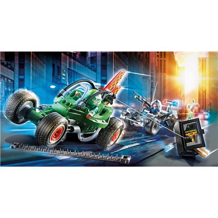 Playmobil City Kart Polícia persegue ladrão seguro