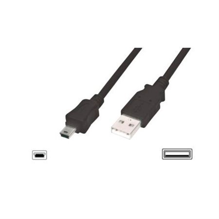 Cabo USB 2.0 equipado tipo a - b mini (5 pinos) 1,8 m
