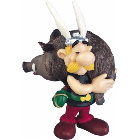 Plastoy figura asterix & obelix asterix com javali pvc