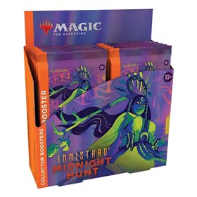 Jogo de cartas colecionador booster magos da costa magia o encontro caça à meia-noite 12 envelopes inglês