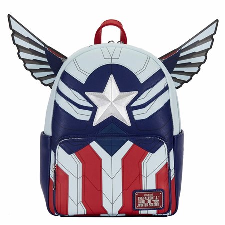 Loungefly Marvel Falcon Capitão América Cosplay Mini Mochila