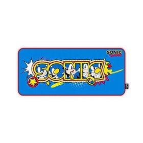 Mouse pad Sonic para jogos Energy sistem xxl 900mm x 400mm - poliéster - base antiderrapante