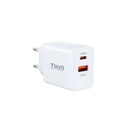 carregador de parede usb tooq tqwc - 2sc04wt usb tipo a + usb tipo c branco