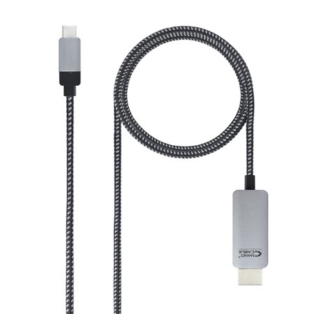 Nanocabo conversor usb tipo ca hdmi usb tipo c - mhdmi - m preto 1,8 m