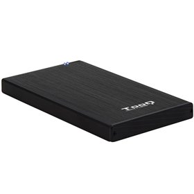 Caixa externa tooq tqe - 2527b para hdd - ssd 2,5 polegadas 9,5 mm sata usb 3.0 preto