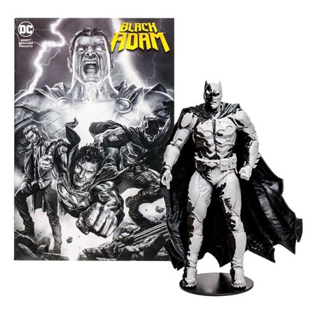 Figura e quadrinhos mcfarlane brinquedos dc comics black adam batman variante de arte de linha