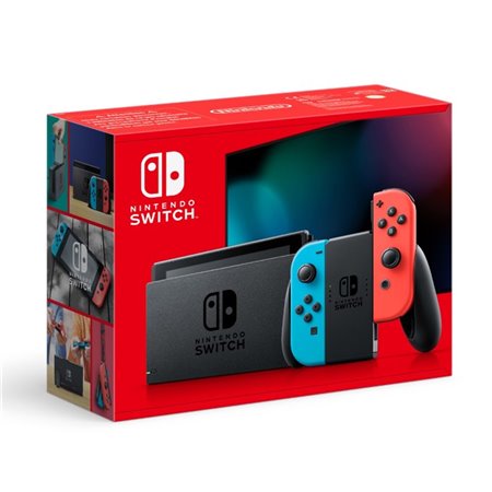 Console nintendo switch neon azul - neon vermelho v2 (nova embalagem)