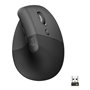 Mouse mouse vertical logitech lift para empresas 6 botões 4000 dpi sem fio grafite sem fio