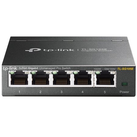 Switch 5 portas 10 - 100 - 1000 tp - link cinza