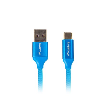 Lanberg usb 2.0 cabo macho - usb tipo c macho carga rápida 3.0 0,5m azul