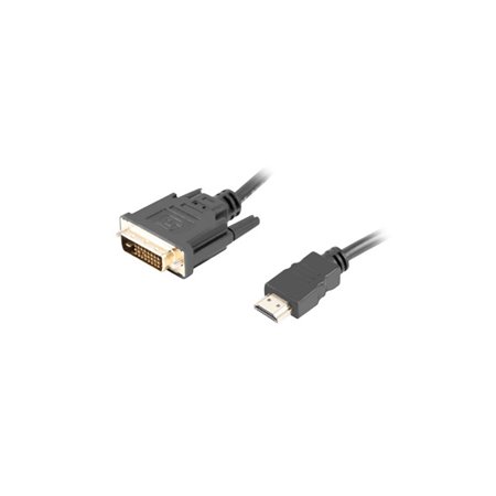 Cabo hdmi lanberg macho - dvi - d 24+1 macho 4k dual link 3m preto