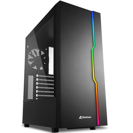 sharkoon rgb slider atx 2xusb3.0 2xusb2.0 case sem fonte preta