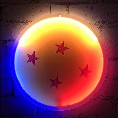 Lâmpada mural neon teknofun madcow entertainment dragon ball z dragon ball 30 cm
