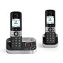 Telefone fixo sem fio alcatel dec f890 voice duo preto