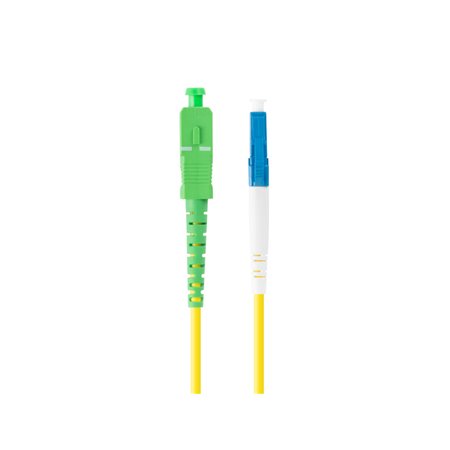 Patch cord de fibra óptica lc - upc para sc - apc lanberg 2m mono simplex g657a1 lszh amarelo