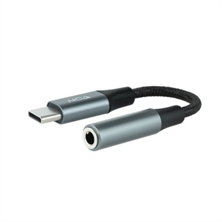 Tipo de cabo adaptador USB AC Jack 3,5 mm Nanocabo 0,11 m - Macho - Fêmea - Cinza