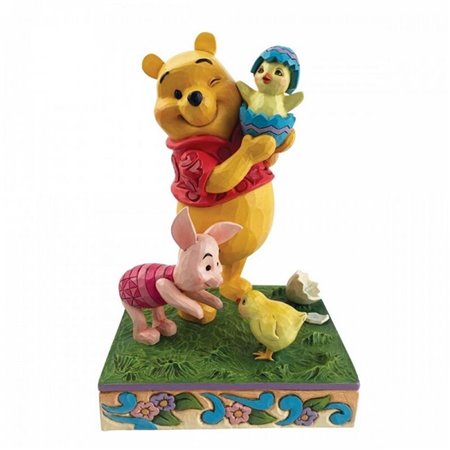 Figura enesco disney ursinho pooh ursinho pooh e leitão com pintinhos