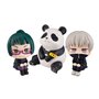 Pacote de 3 figuras megahouse look up jujutsu kaisen maki toge conjunto de presente panda