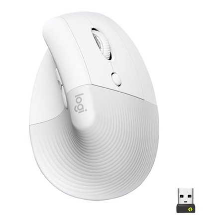 Mouse mouse vertical logitech elevador para empresas 6 botões 4000 dpi sem fio sem fio osso branco