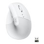 Mouse mouse vertical logitech elevador para empresas 6 botões 4000 dpi sem fio sem fio osso branco