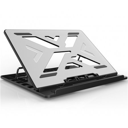 Suporte - base de resfriamento conceptronic para laptops de até 15,6 polegadas de alumínio cinza