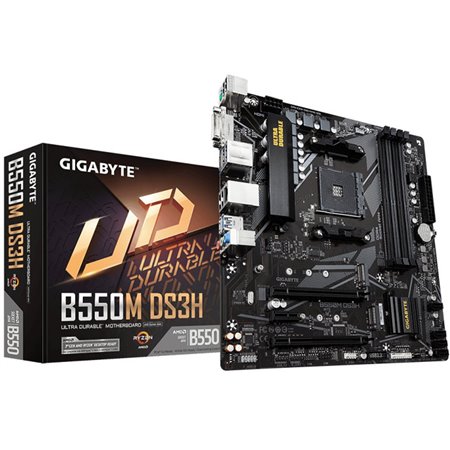 placa-mãe gigabyte b550m ds3h am4 matx 4xddr4