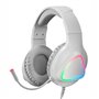 Fones de ouvido para jogos Mars mh222 rgb branco jack de 3,5 mm + usb com microfone compatível com mac - ps4 - ps5 - xbox one - 