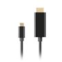 Cabo USB tipo ac hdmi 4k lanberg 3m - macho - macho - preto