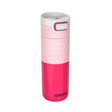 Garrafa térmica kambukka etna grip 500ml rosa diva - aço inoxidável - anti-gotejamento - anti-derramamento