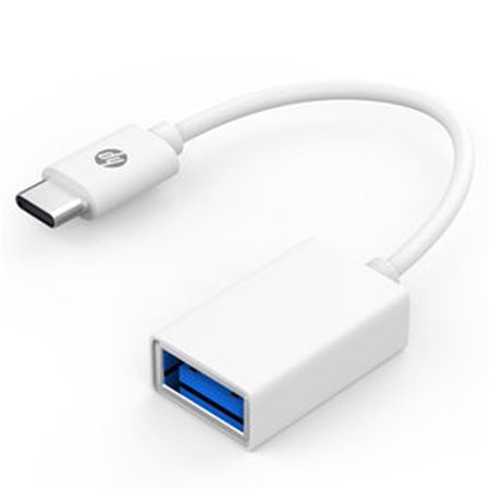 Cabo adaptador dhc HP - tc105 - usb 3.0 - tipo - c - otg 3.1 5v - 3a - 9v - 2a - 12v - 1.5a - branco