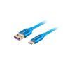 Lanberg usb 2.0 cabo macho - usb tipo c macho 5a 1m azul