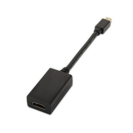 Nano cabo mini displayport para conversor hdmi macho - fêmea 15cm preto