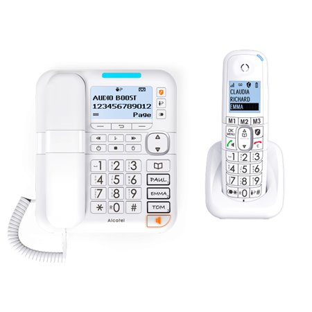 Alcatel dec xl785 combo duo phone branco