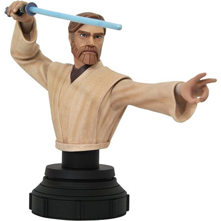 Figura busto de diamantes selecione brinquedos star wars the clone wars obi wan 1-7 escala 15 cm resina