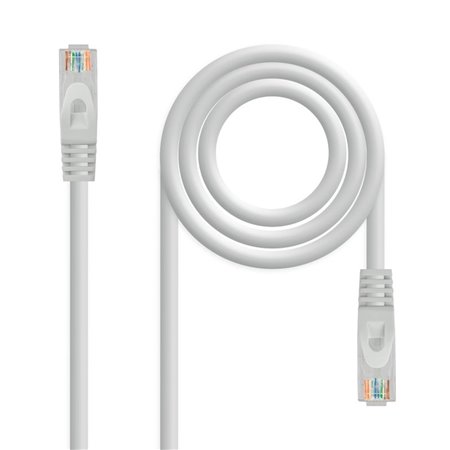 Patch cord de cabo de rede lszh - utp cat.6a rj45 nanocable 5m cinza