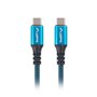 Lanberg usb tipo c cabo 1,2m - macho - macho - preto - azul