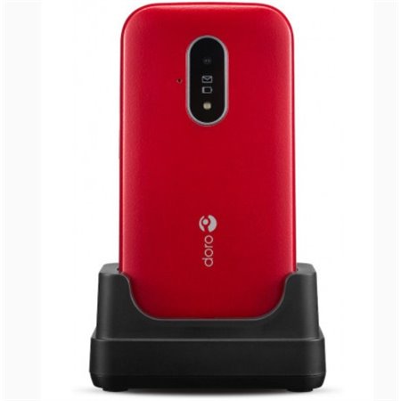 Telemóvel doro 6820 vermelho - branco - 2,8 polegadas - 4g - vermelho e branco