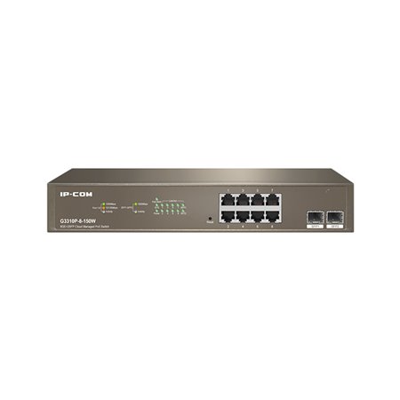 Switch 10 portas ip - com 8 portas ethernet gigabit 2 portas sfp