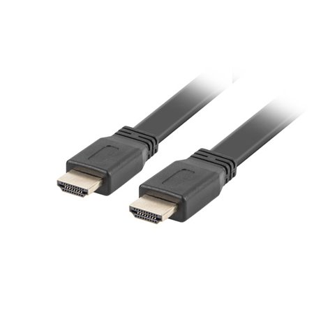 Lanberg cabo HDMI macho - macho v2.0 4k plano 1m preto