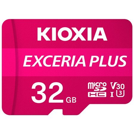 Cartão de memória micro secure digital sd kioxia 32gb exceria plus uhs - i c10 r98 com adaptador