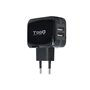 carregador de parede tooq usb tqwc - 1s02 2xusb 3.4 a(total) ai - tech black