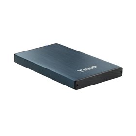 Caixa externa tooq tqe - 2527pb 2,5 polegadas 9 -5 mm sata usb 3.0 - 3.1 azul