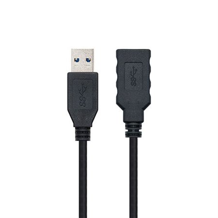 Cabo usb(a) 3.0 para usb(a) 3.0 nanocabo 2m preto macho - fêmea