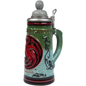 caneca jarro sd brinquedos game of thrones casa targaryen cerâmica