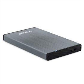 Caixa externa tooq tqe - 2527g para hhd - ssd 2,5 polegadas 9,5 mm sata usb 3.0 cinza