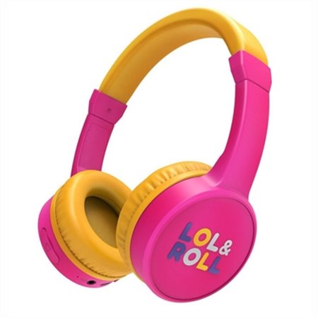 Fones de ouvido supraurais micro energy sistem lol&roll pop rosa - bt 5.1 - conector de 3,5 mm - multiplataforma