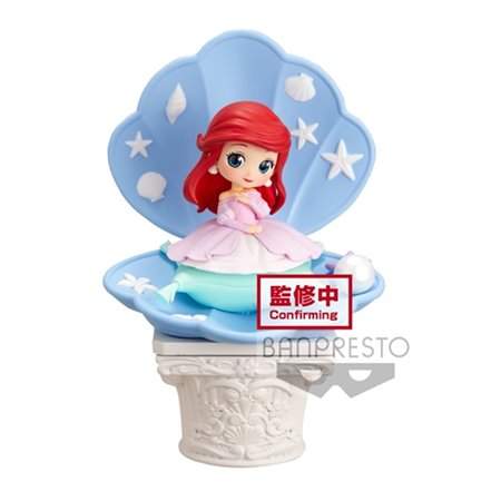 Figura banpresto q posket disney a pequena sereia ariel vestido rosa ver. para